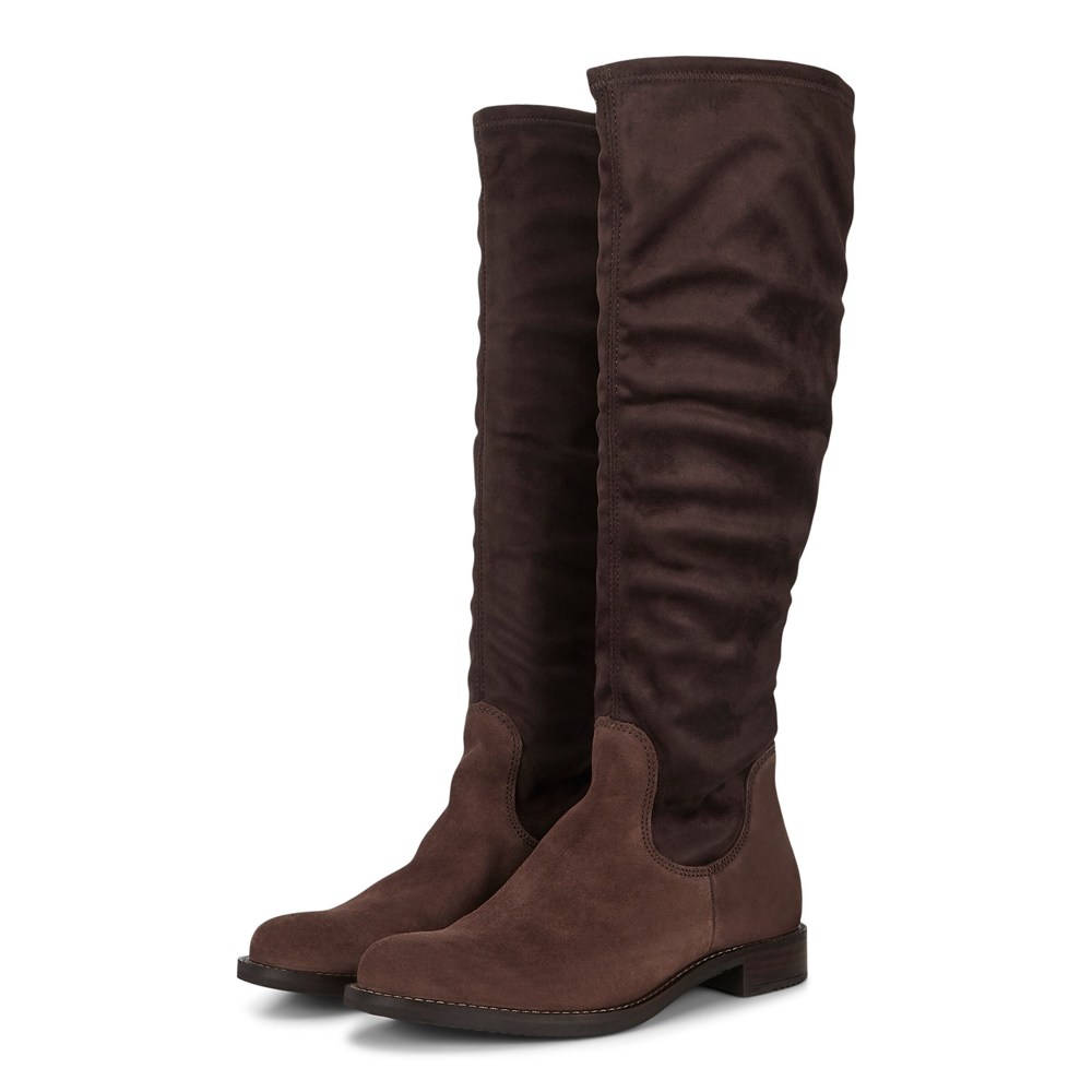 Womens Boots - ECCO Sartorelle 25 High-Cut - Brown - 1975KQWHS